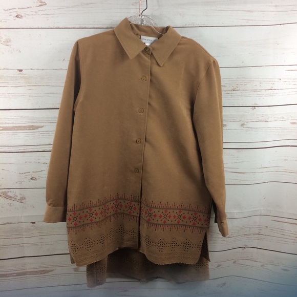 Ladies Susan Graver Camel Aztec print Set - Picture 1 of 8